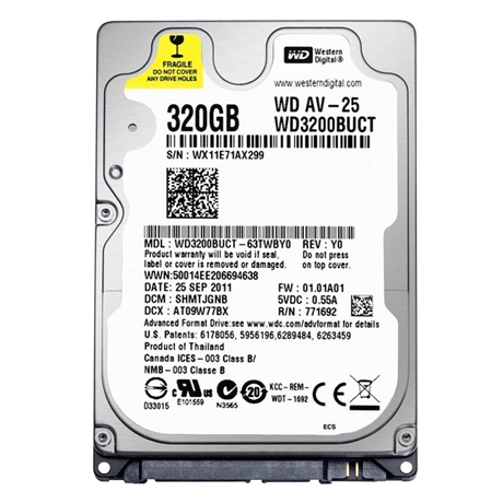 Dysk twardy HDD Western Digital 2,5'' 320GB SATA