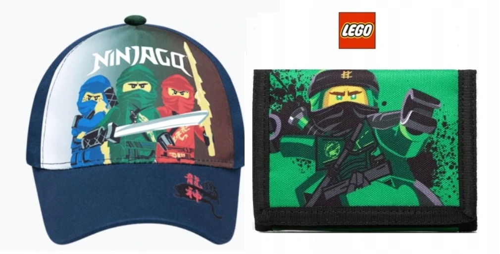 LEGO ZESTAW NINJAGO LLOYD PORTFEL I CZAPKA 54 CM