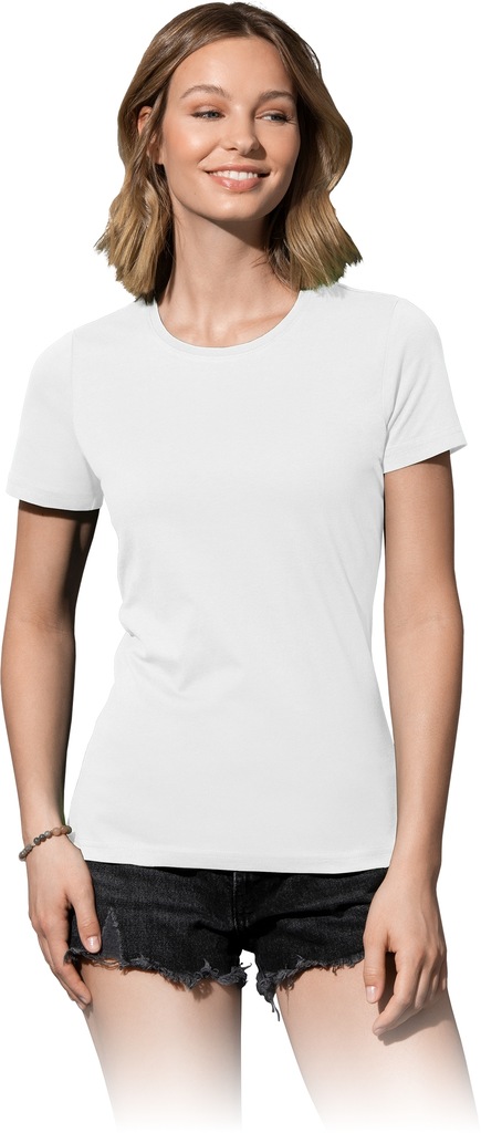 t-shirt damski biały bawełna 100% ST2600 r M