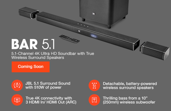 Купить JBL BAR 5.1 SOUNDBAR + САБВУФЕР / РАСПРЕДЕЛЕНИЕ PL: отзывы, фото, характеристики в интерне-магазине Aredi.ru