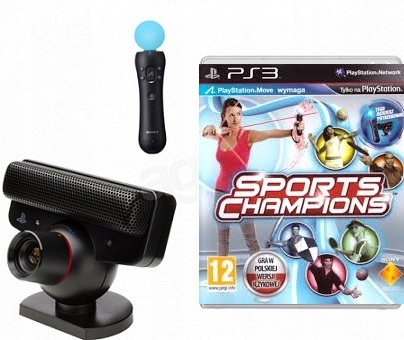 Sony Move Zestaw + Sports Champions PL PS3 Zadbany