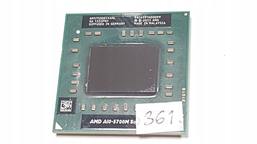 Procesor AMD A10-5700M AM5750DEC44HL 2,5GH FS1 361