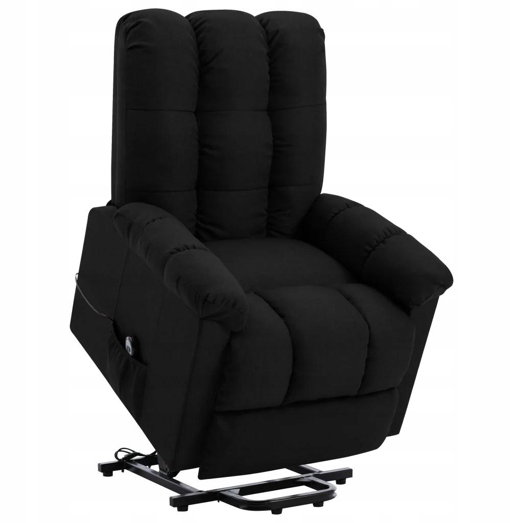 Fotel rozkładany VidaXL czarny