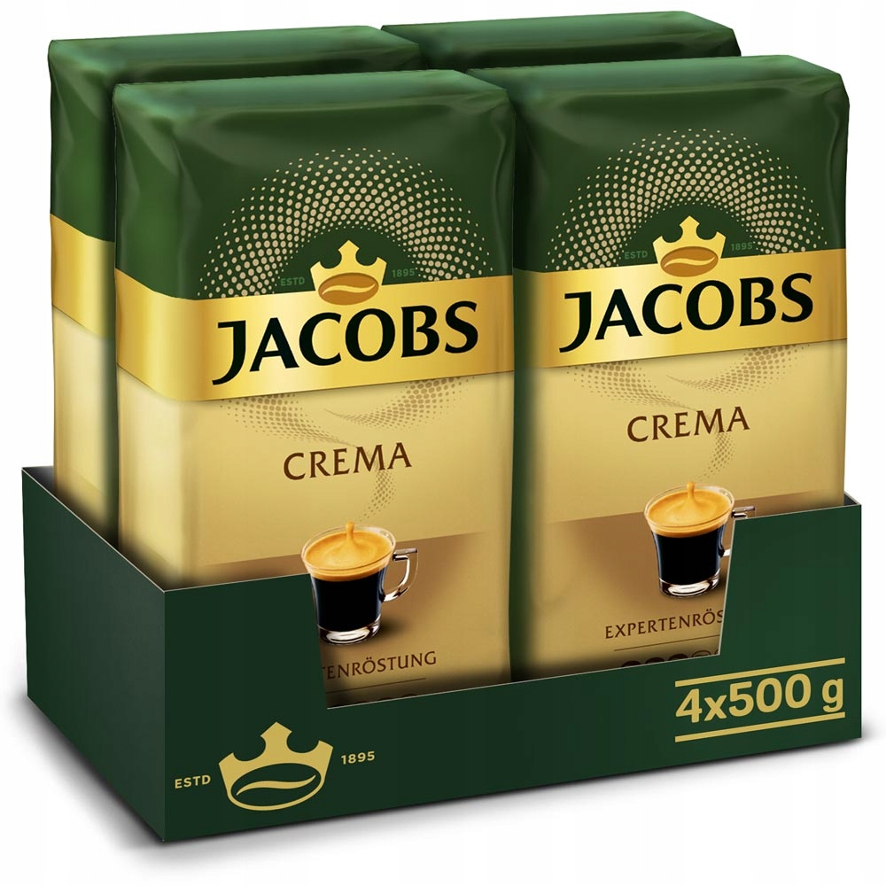 Kawa ziarnista Jacobs Crema zestaw 2kg - 4x 500g