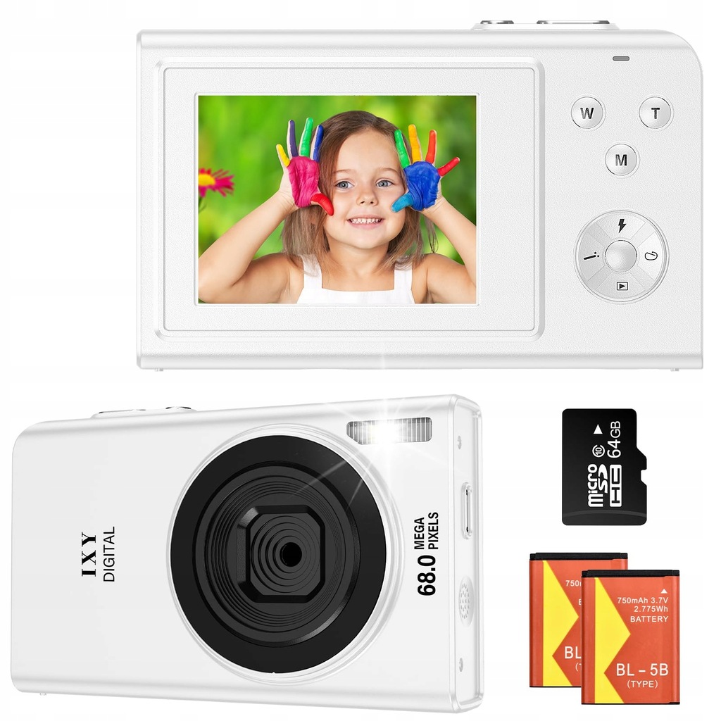 Nikyjm Digitalkamera, 68MP 4K Fotokamera mit