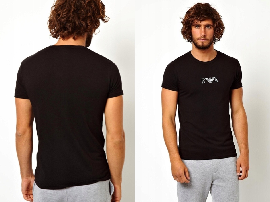Emporio Armani czarny t-shirt z logo M