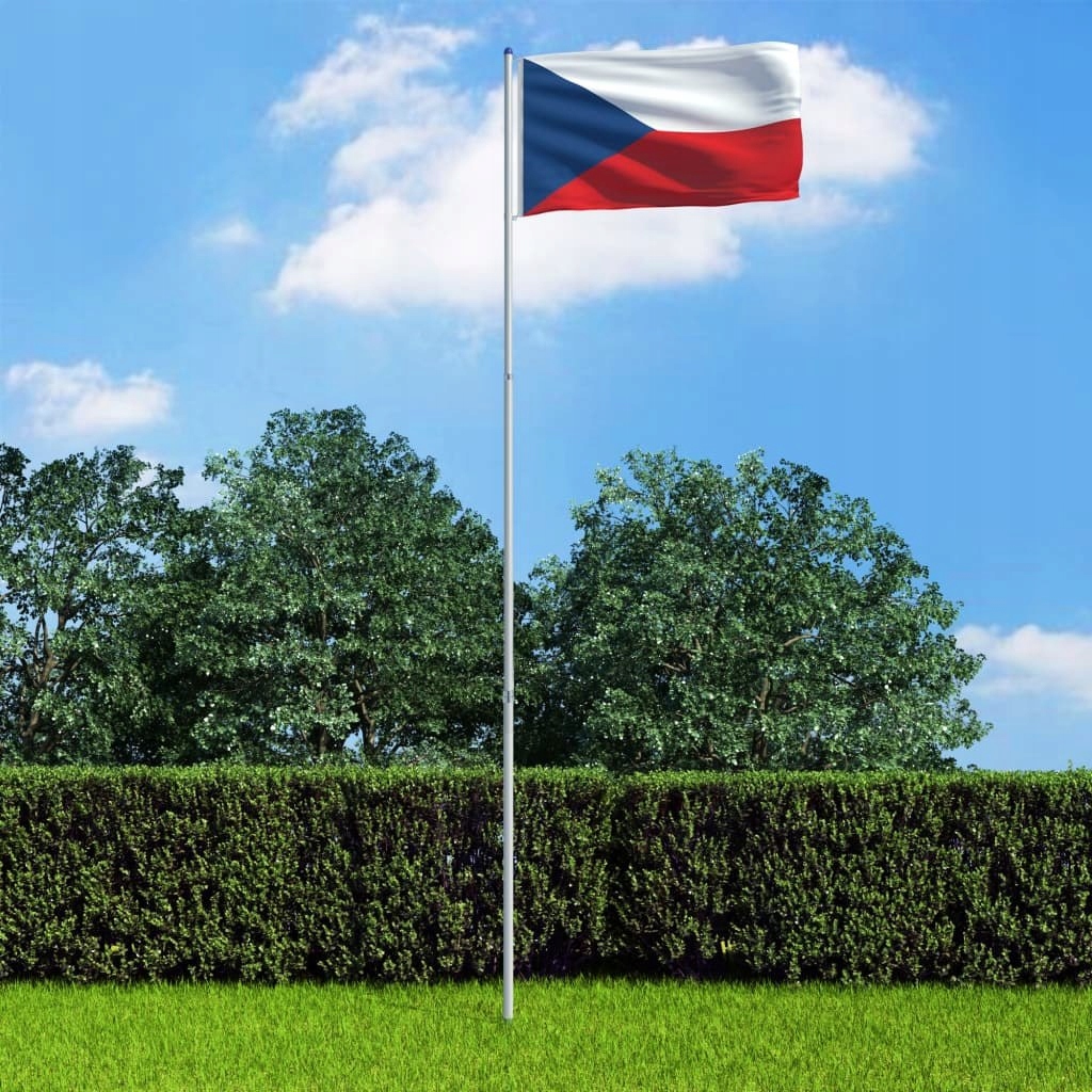 Flaga Czech z aluminiowym masztem, 6 m