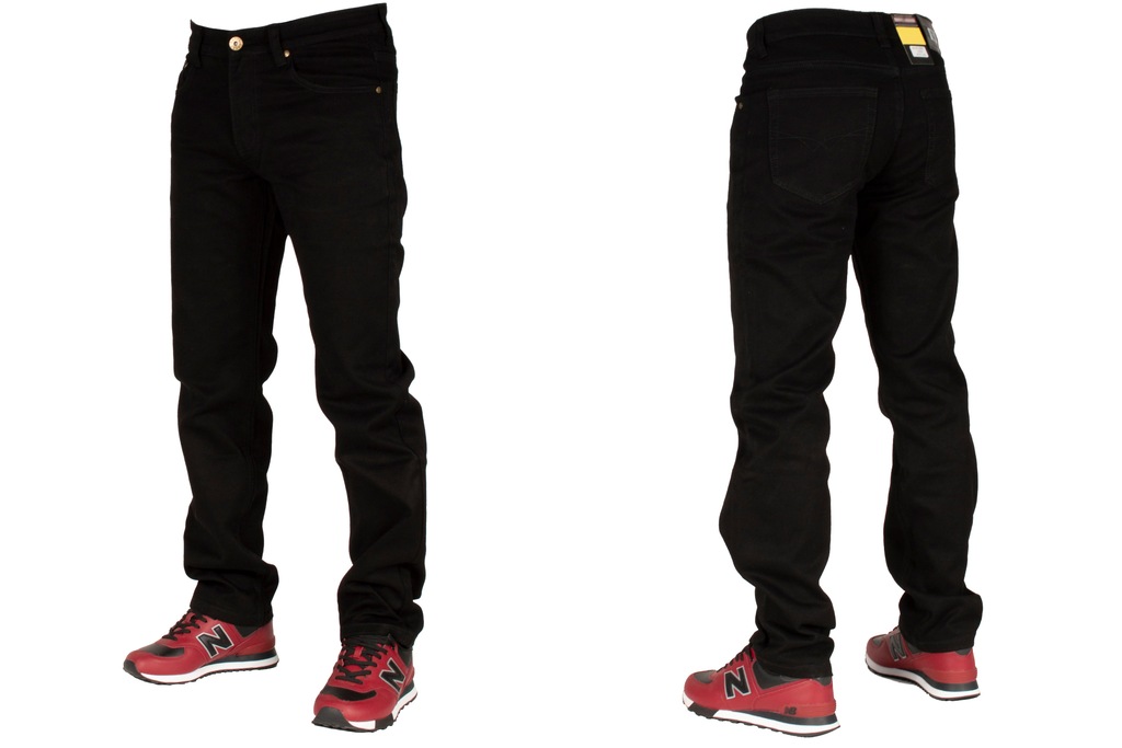 Spodnie męskie jeans W:37 98CM L:32 czarne