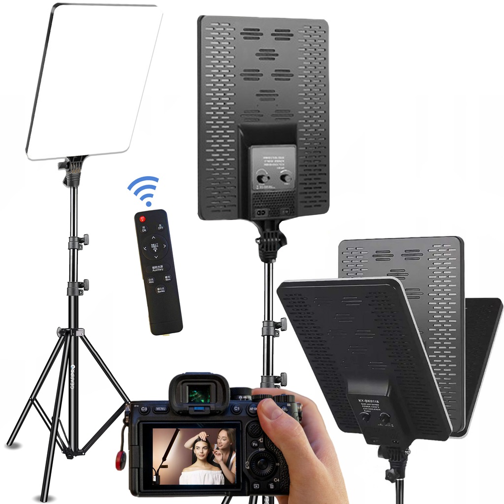 Lampa Studyjna Fotograficzna do Zdjęć Filmu 100W ze STATYWEM 200cm + Pilot