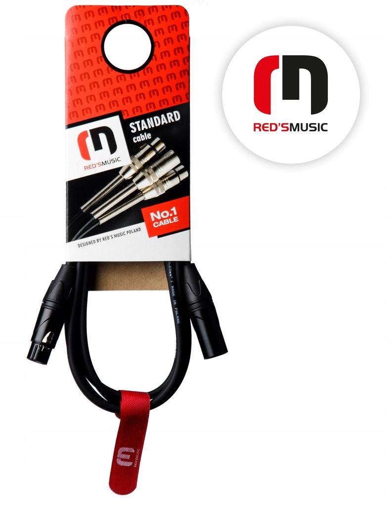 Kabel mikrofonowy Standard Red's Music XLR-XLR 5 m