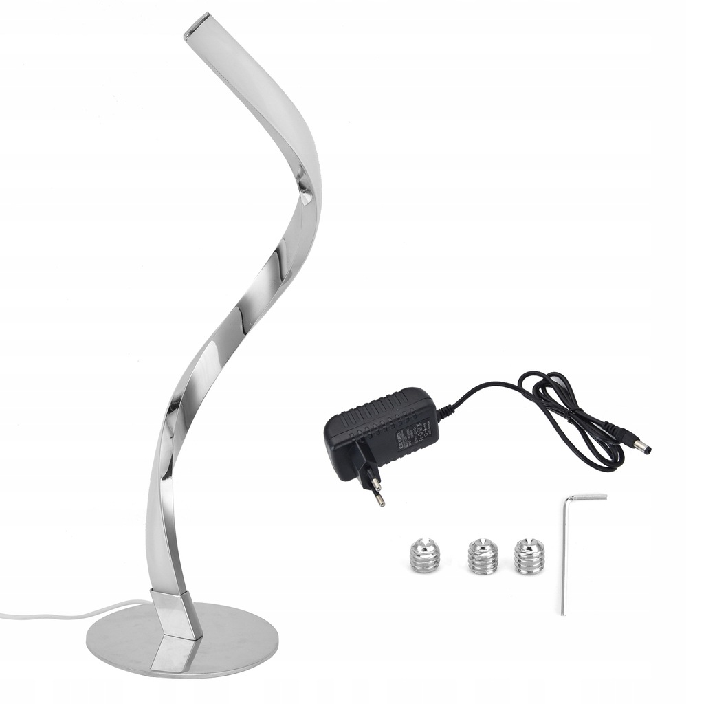 Lampa stołowa LED w kształcie spirali Lampka do