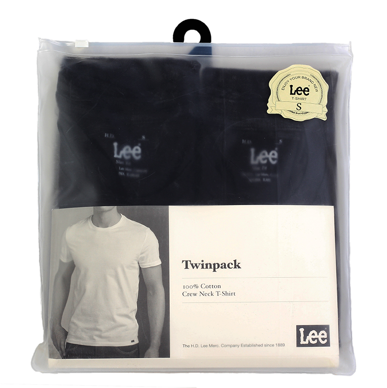 Lee dwupak 2w1 2 CZARNE T-SHIRT'y L680BC01 slim S