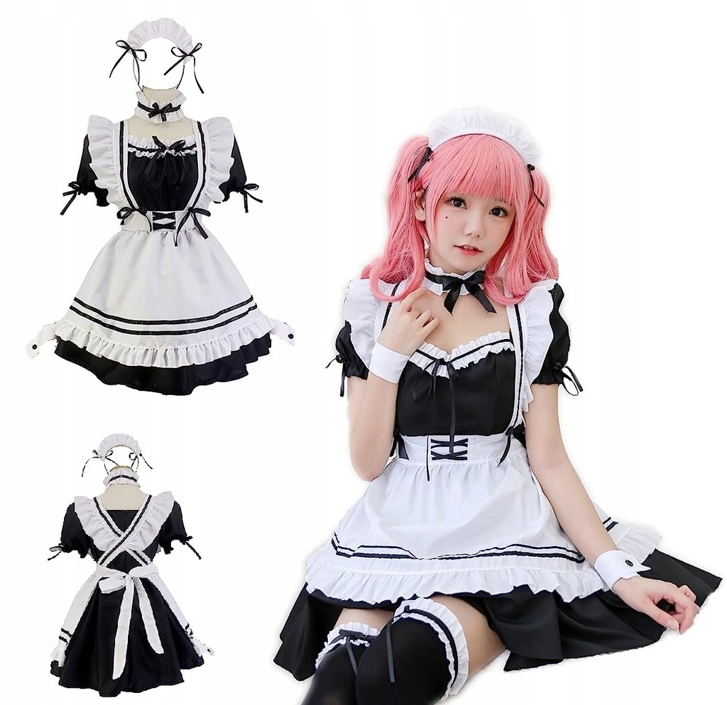 SUKIENKA FARTUCH POKOJÓWKA SEXY ANIME COSPLAY
