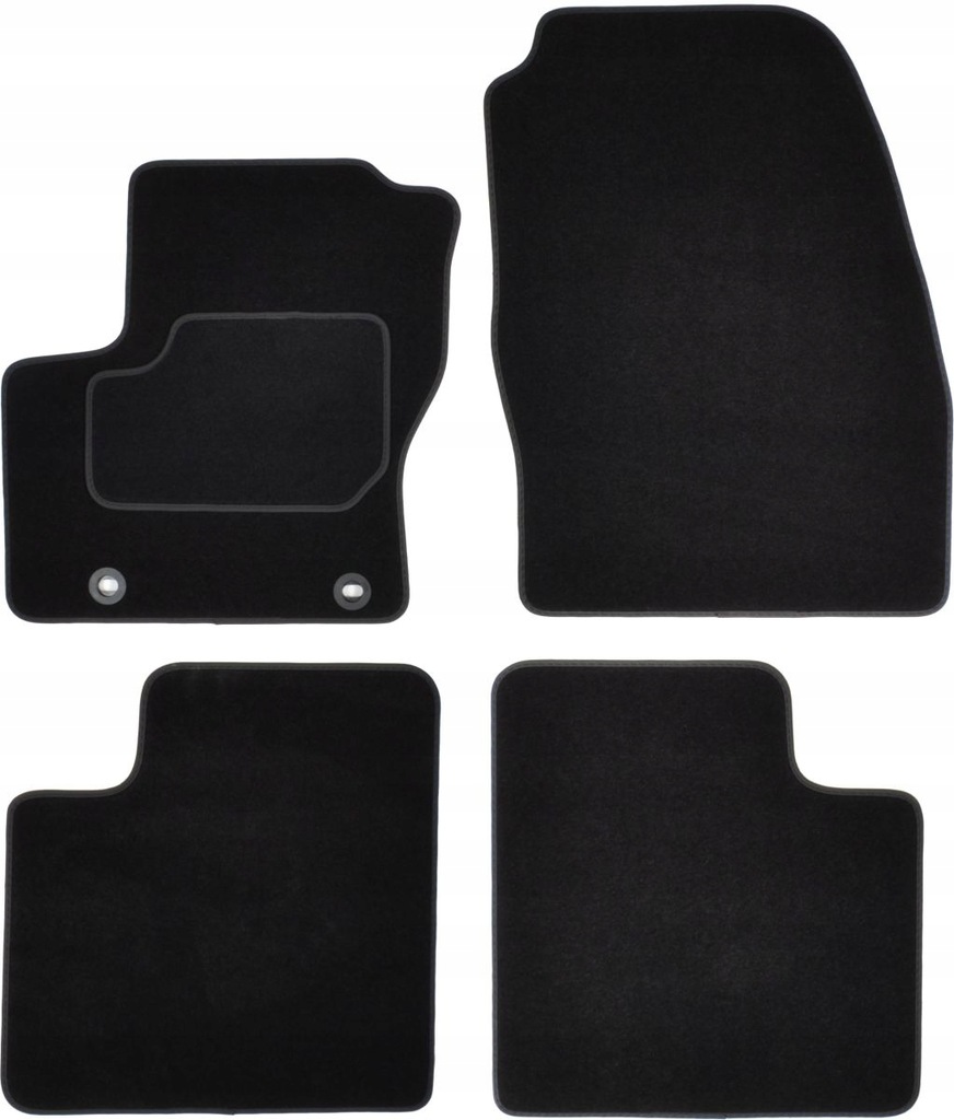 Dywaniki welurowe MAMMOOTH 4szt. FORD GRAND C-MAX FOR160 czarne 01