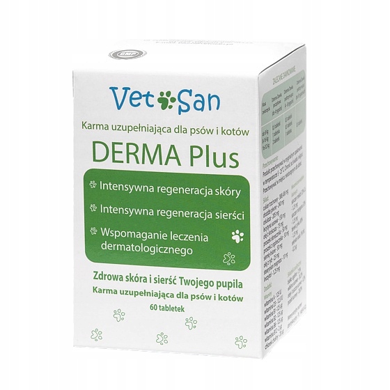 VetoSan DERMA Plus 60 tabletek - SKÓRA i SIERŚĆ