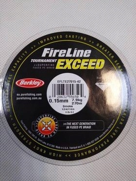BERKLEY plecionka FIRELINE EXCEED smoke 0,15mm