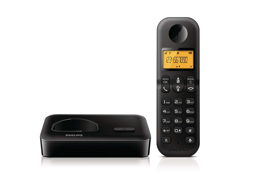 Купить Стационарный телефон PHILIPS D150 черный Eco: отзывы, фото, характеристики в интерне-магазине Aredi.ru