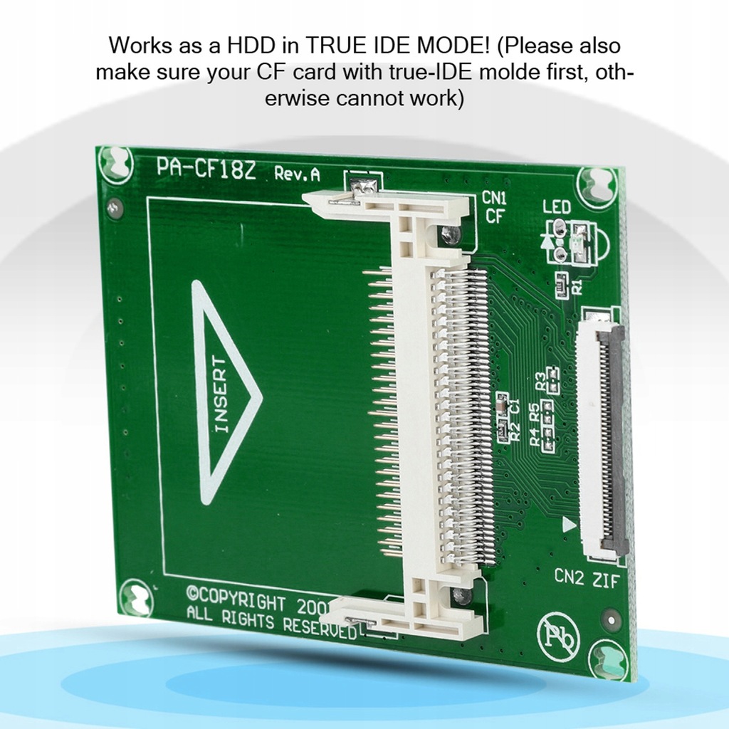 1,8-calowa 50-pinowa karta pamięci Compact Flash