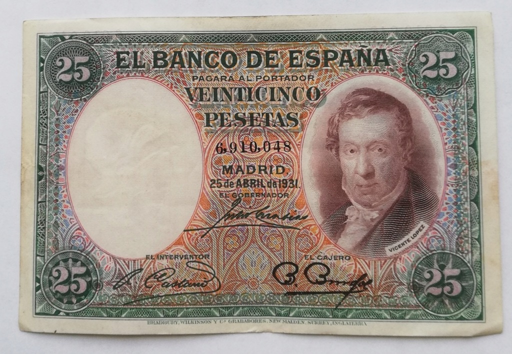 Hiszpania 25 peset 1931