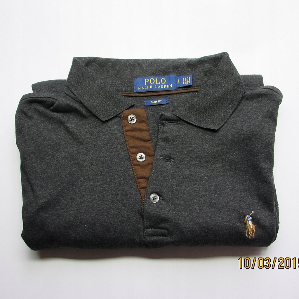 Ralph Lauren t-shirt long sleeve szary melanż -60%