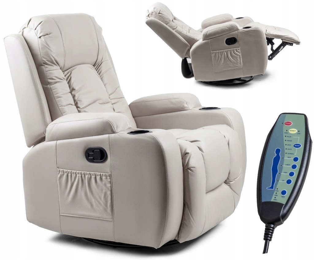 Купить BOX Бежевое массажное кресло с откидной спинкой: отзывы, фото и ...