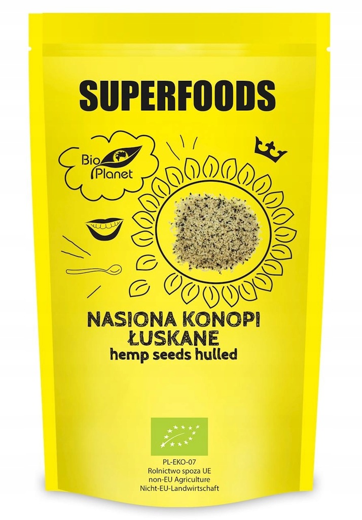 SUPERFOODS Konopia łuskana BIO 200g BIO PLANET