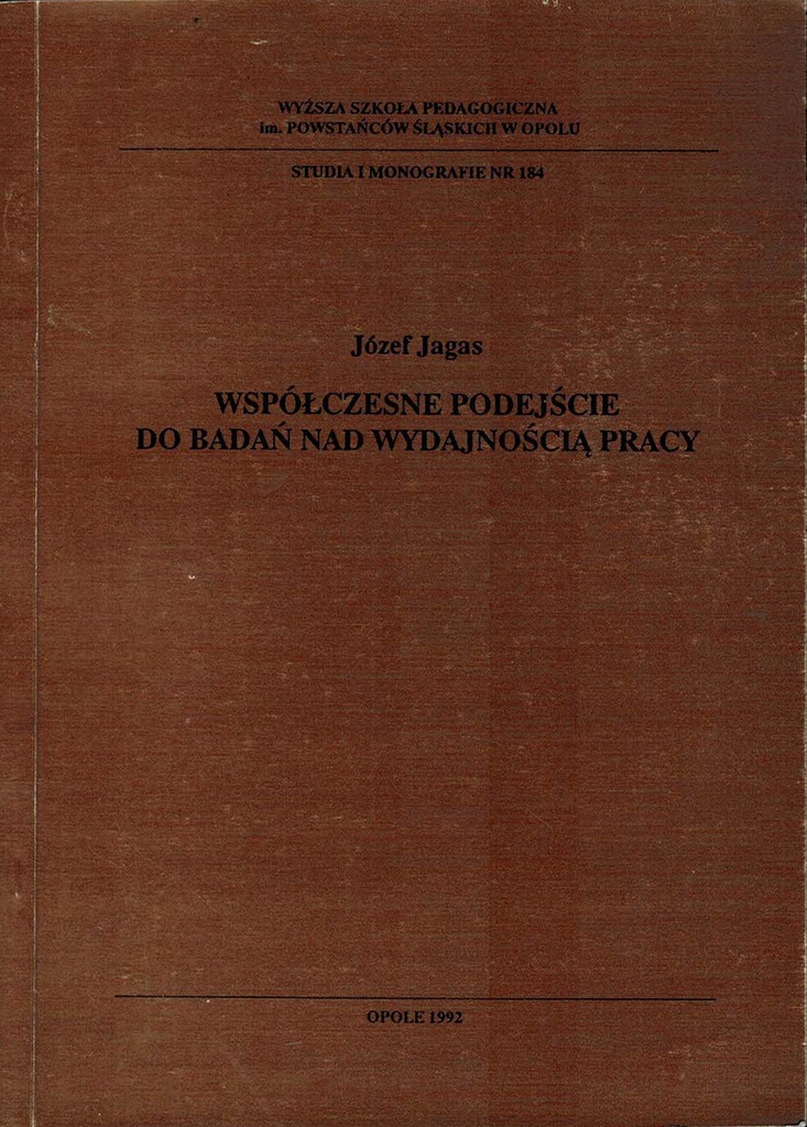 Współczesne podejście do badań nad wydajnością