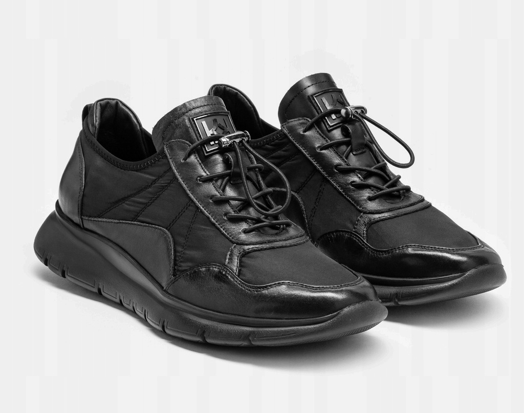 Kazar Czarne skórzane buty sportowe 40