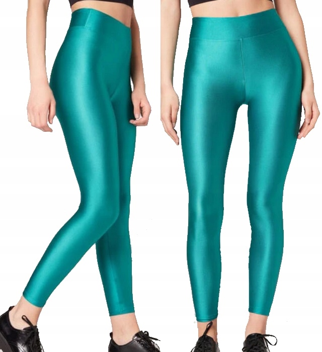 Calzedonia legginsy błyszczące shiny verde shine S - 14353989870 -  oficjalne archiwum Allegro