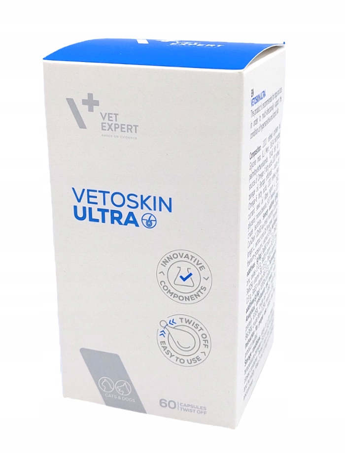 VetExpert Vetoskin Ultra dla psów i kotów skóra atopowa 60 tabletek