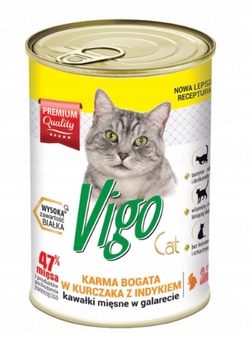 Karma VIGO wołowina 415g 47% mięsa dla kota