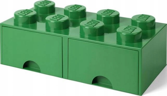 Pojemnik klocek z szufladami Lego Brick Drawer 8 zielony