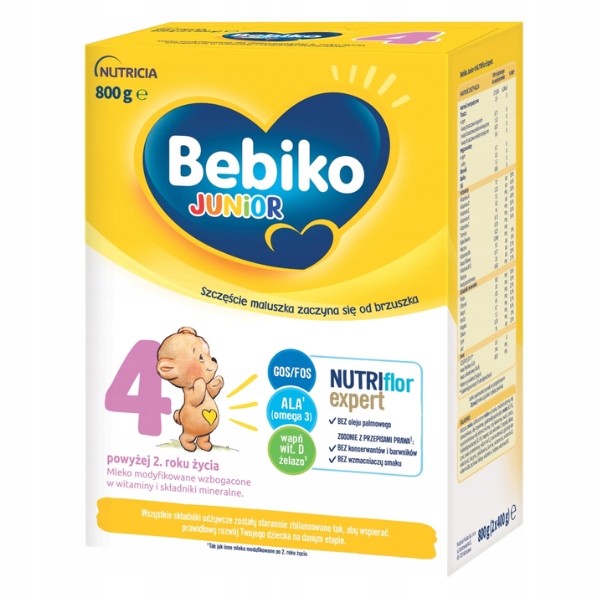 Bebiko 4 Mleko modyfikowane powyżej 2 roku, 800g