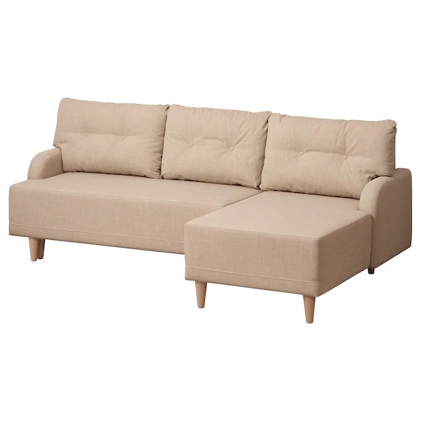 IKEA BASTUBO Rozkładana sofa 3-osobowa z leżanką P