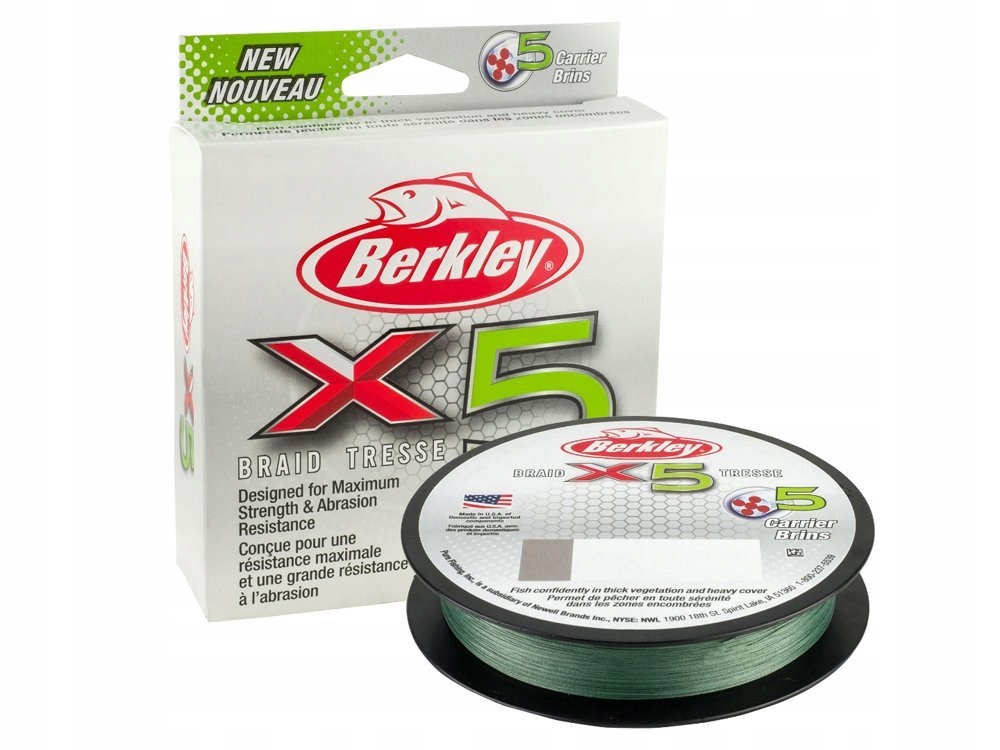 BERKLEY X5 LO-VIS GREEN BRAID 150M 0.06MM 6,4 KG