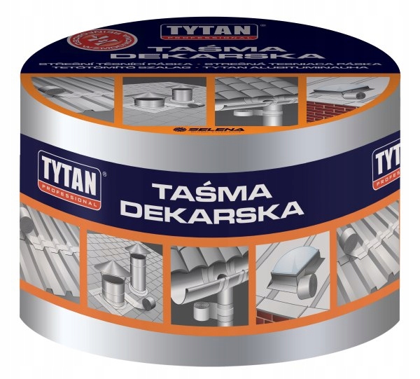 TAŚMA DEKARSKA 10CM*10MB SREBRNA/ALUMINIOWA TYTAN