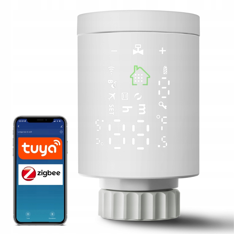 GŁOWICA TERMOSTATYCZNA ZIGBEE 3.0 TUYA SMART