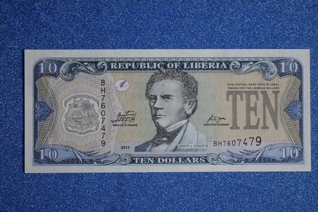 10 DOLLARS, LIBERIA, 2011r, UNC