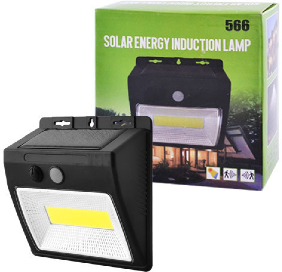 Solarna lampka zewnętrzna czujnik ruchu LED dioda COB IP64