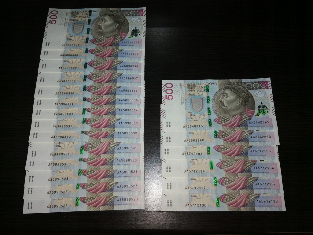 BANKNOTY 500 zł Seria AA !!