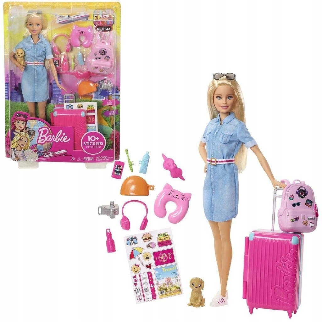 Lalka MATTEL Barbie w podróży FWV25