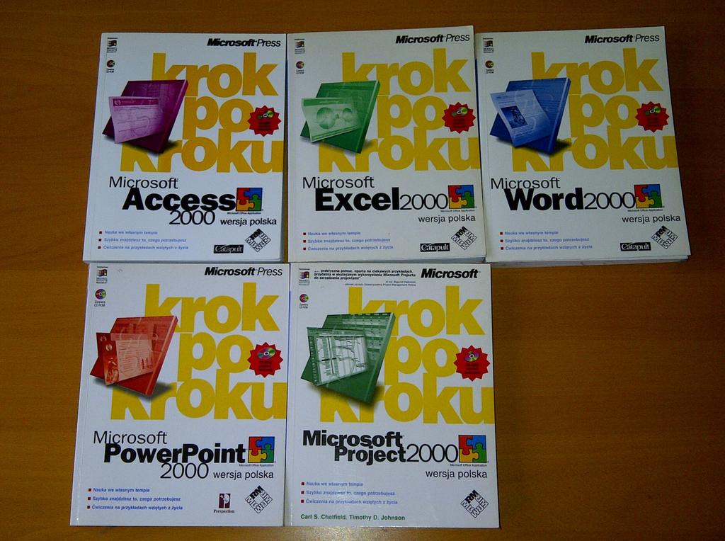 Microsoft - 5 książek z serii "Krok po kroku" + CD