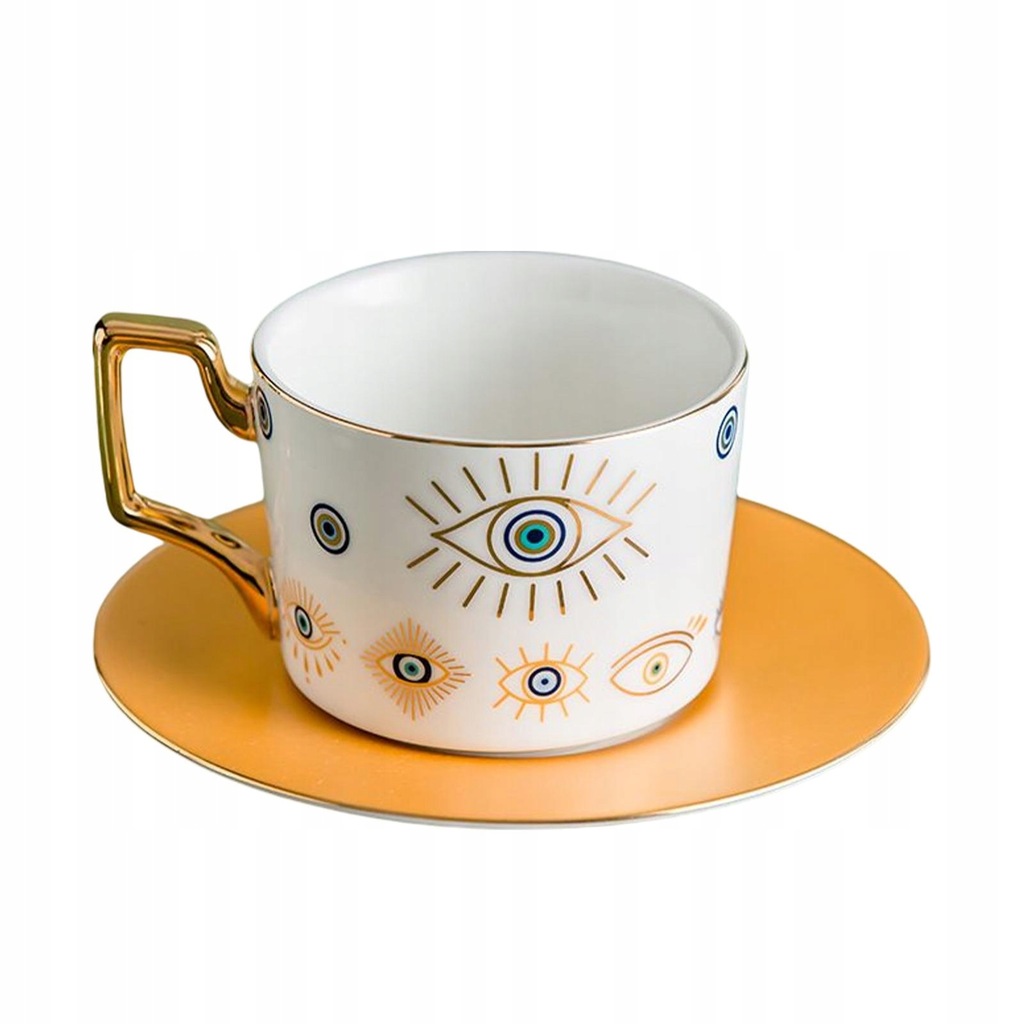 Filiżanka ceramiczna Evil Eyes 250ml do cappuccino