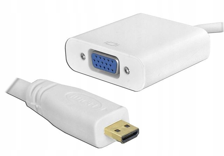 Adapter przejściówka wtyk Micro HDMI do VGA +AUDIO