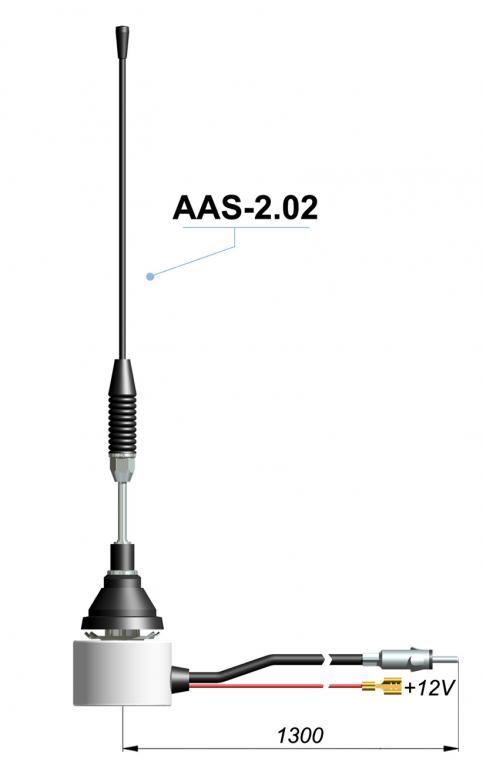 ANTENA SAMOCHODOWA AAS-3.02 ZE WZMACNIACZEM UNICON