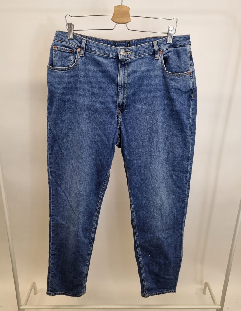 SPODNIE DAMSKIE JEANSOWE NIEBIESKIE PROSTE NOGAWKI 2XL 663