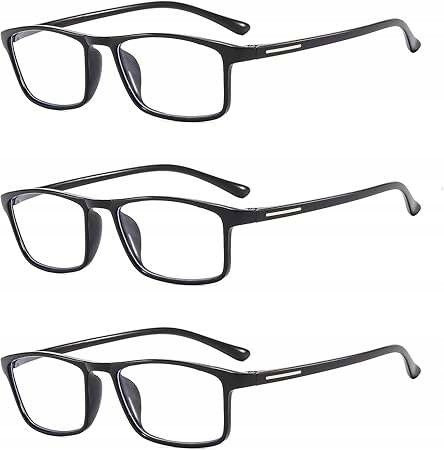 OKULARY DO CZYTANIA KOMPUTEROWE 3 SZTUKI KOREKCYJNE UNISEX + 3.0 CZARNE