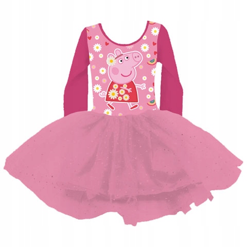 suknia SUKIENKA kostium Świnka Peppa Pepa strój balet przebranie 92/98