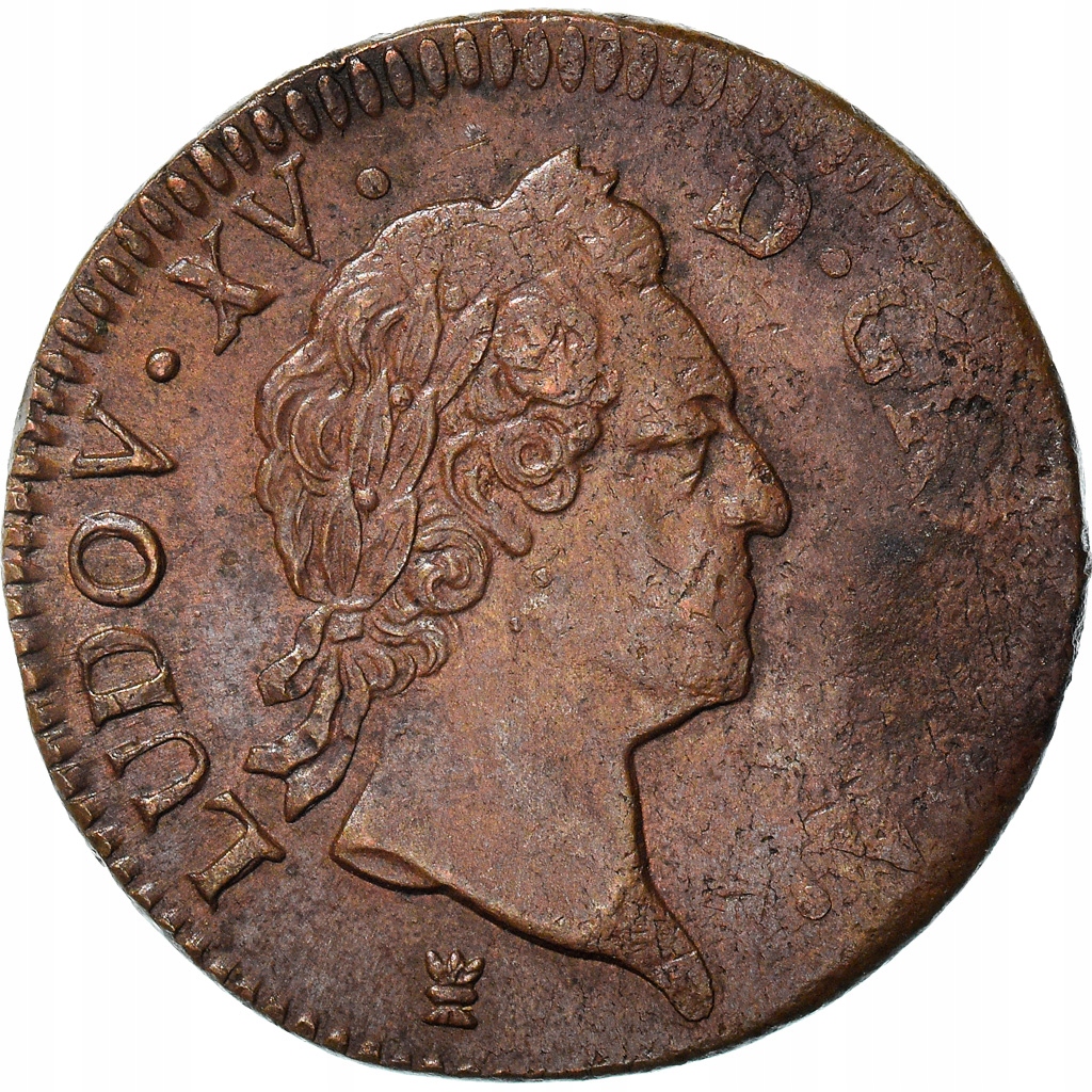 Moneta, Francja, Louis XV, Sol à la vieille tête,