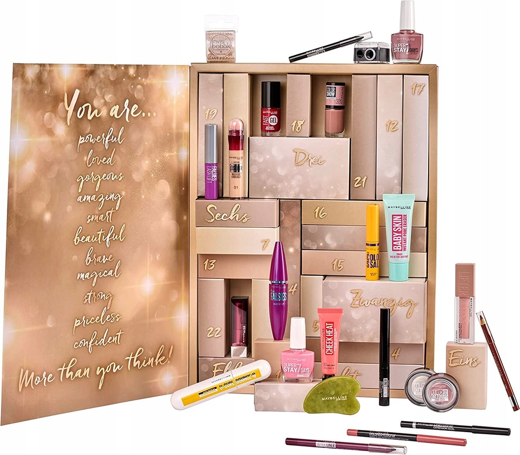 MAYBELLINE kalendarz adwentowy z kosmetykami 24 12653610664